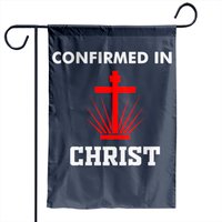 Drapeau de jardin Confirmation catholique Confirmé en Christ — Drapeaux décoratifs