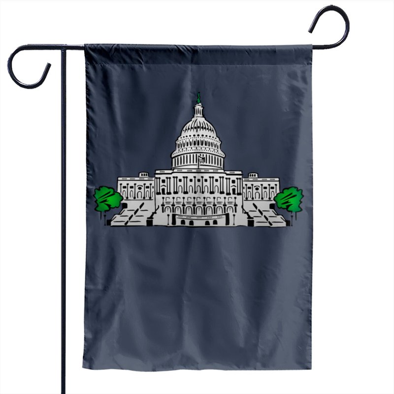 Drapeau de jardin du bâtiment du Capitole des États-Unis — Drapeaux décoratifs