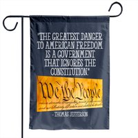 Drapeau de jardin Freedom Danger : Gouvernement ignorant la Constitution