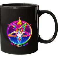 Mug Not Today Jesus Rainbow Baphomet Pentagram Sigil