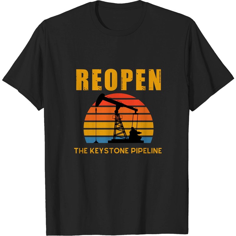 T-shirts Reopen The Keystone Pipeline pour hommes