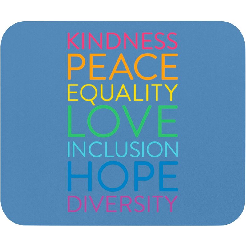 Tapis de Souris Peace Love Inclusion Égalité Diversité Droits Humains — Tapis de souris et sous-mains