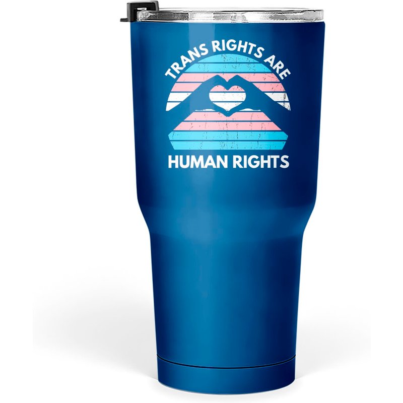Tasse Trans Rights Are Human Rights LGBQT Transgenre 30 Oz — Tasses et gobelets