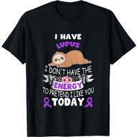 T-shirt pour hommes de sensibilisation au lupus avec paresseux