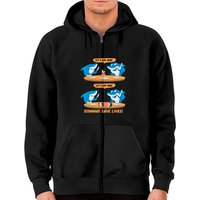 Hoodie Zippé Commas Save Lives Requin de Ponctuation Lets Eat Bob