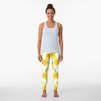 Leggings à motif de jonquilles jaunes pour femmes — Legging femme