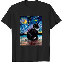 T-shirt pour hommes Black Tuxedo Cat Night 2