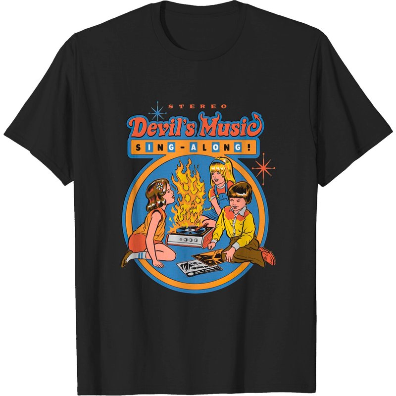 T-shirt pour hommes Devil's Music Sing-Along Satan — T-shirts pour hommes