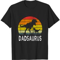 T-shirt Dadsaurus Dad pour hommes en noir