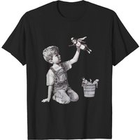 T-shirt Banksy Superhéroïne Infirmière NHS pour hommes - Noir — T-shirts pour hommes