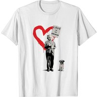 T-shirt Banksy Einstein Love Is The Answer pour hommes — T-shirts pour hommes