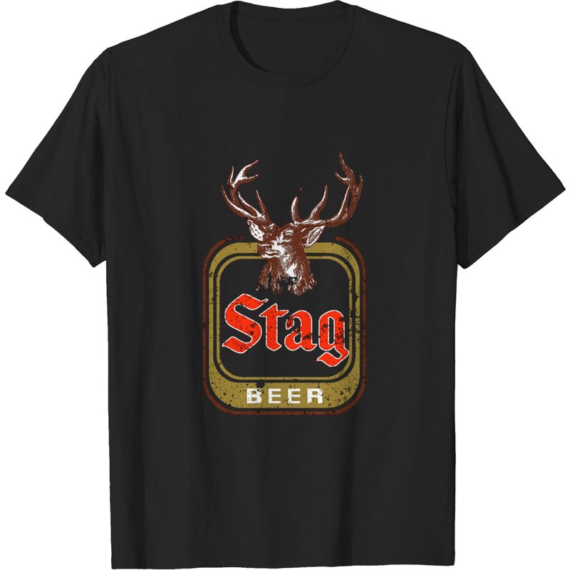T-shirt Noir pour Hommes Stag Beer — T-shirts pour hommes