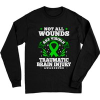 T-shirt à manches longues avec ruban de sensibilisation aux lésions cérébrales traumatiques — T-shirts pour hommes