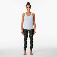 Traumatic Brain Injury Awareness Heart Support Leggings for Women — Womens Leggings
