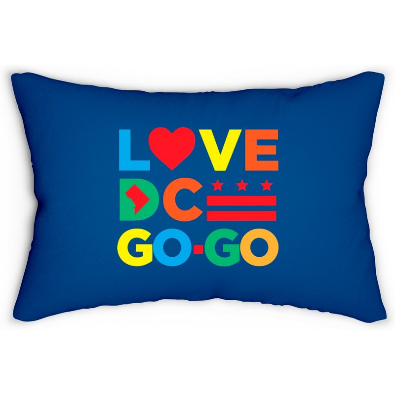 Love DC GoGo Lumbar Pillows in Royal Blue — Decorative Cushions