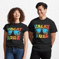 T-shirt Vacay Mode pour hommes en noir