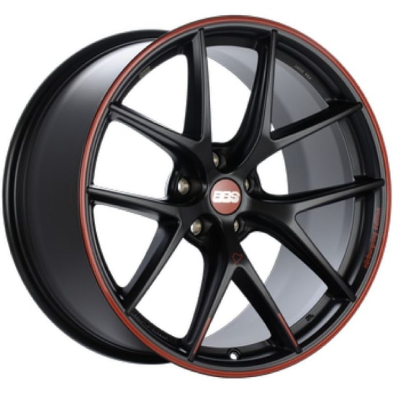 Roues BBS CIR Formées au Flux Noir avec Rouge - 20x9 - Motif de Boulons 5x120 — Roues et jantes