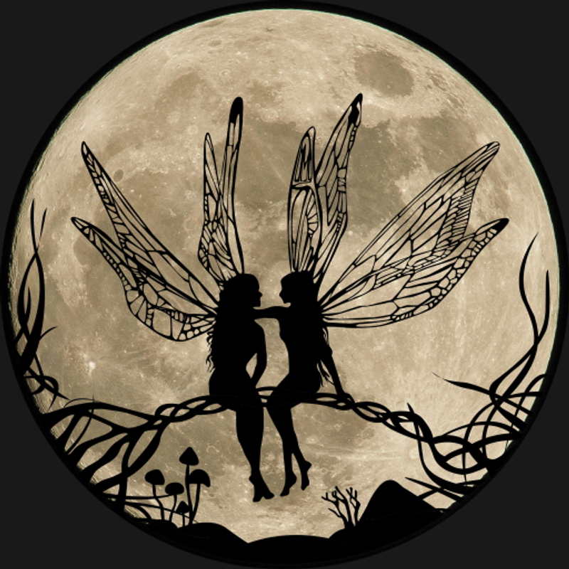 T-shirt Fairy Moon Fairy pour hommes en noir — T-shirts pour hommes