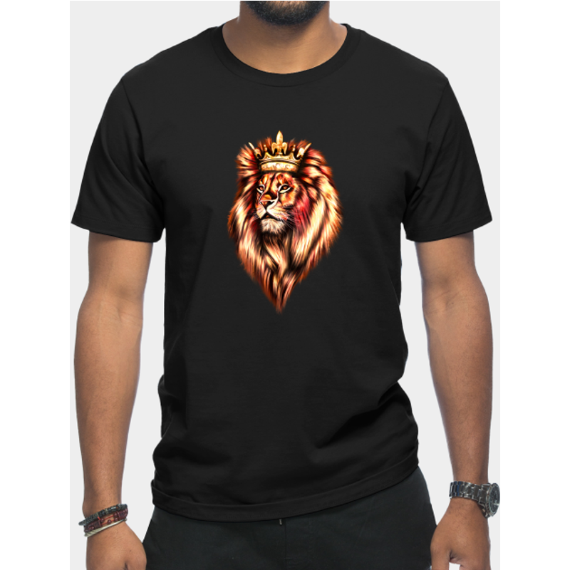 T-shirt Noir pour Hommes Lion — T-shirts pour hommes