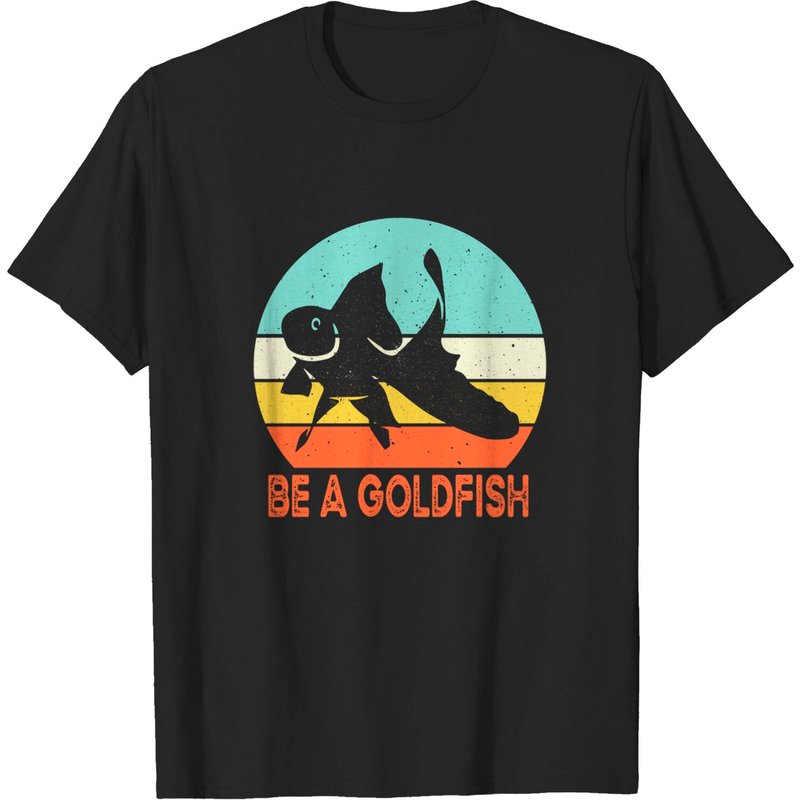T-shirt pour hommes Vintage Be A Goldfish en noir — T-shirts pour hommes