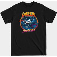 T-shirt Lazer Sharks Shark pour hommes en noir — T-shirts pour hommes