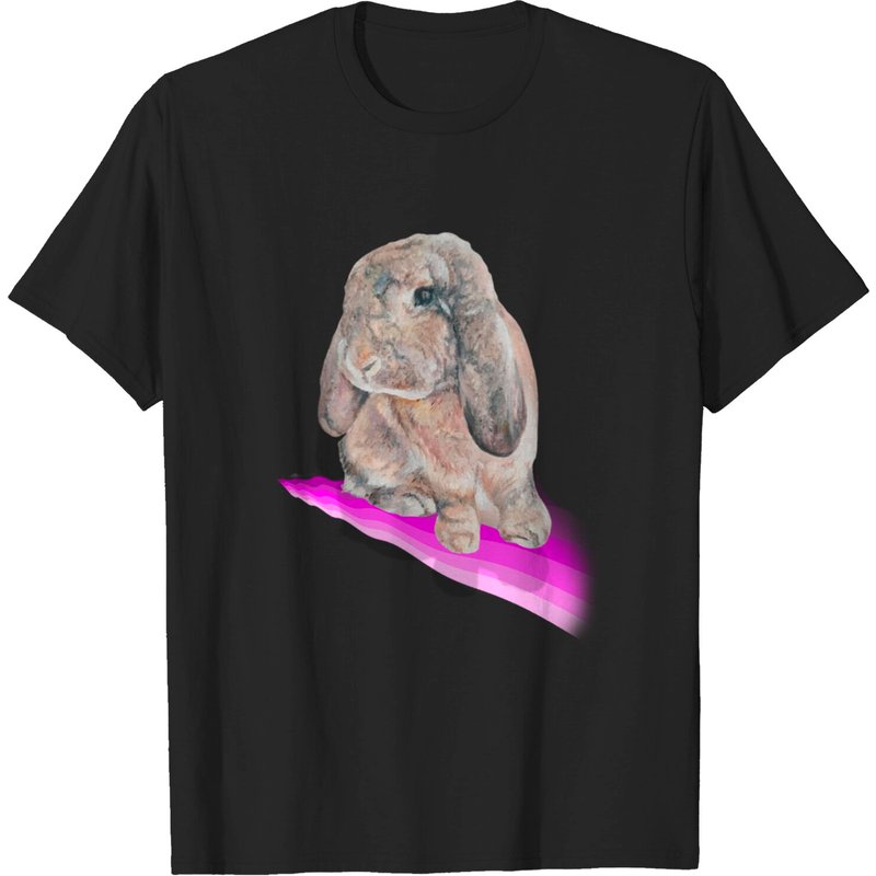 T-shirt pour hommes avec peinture de lapin Français Lop — T-shirts pour hommes