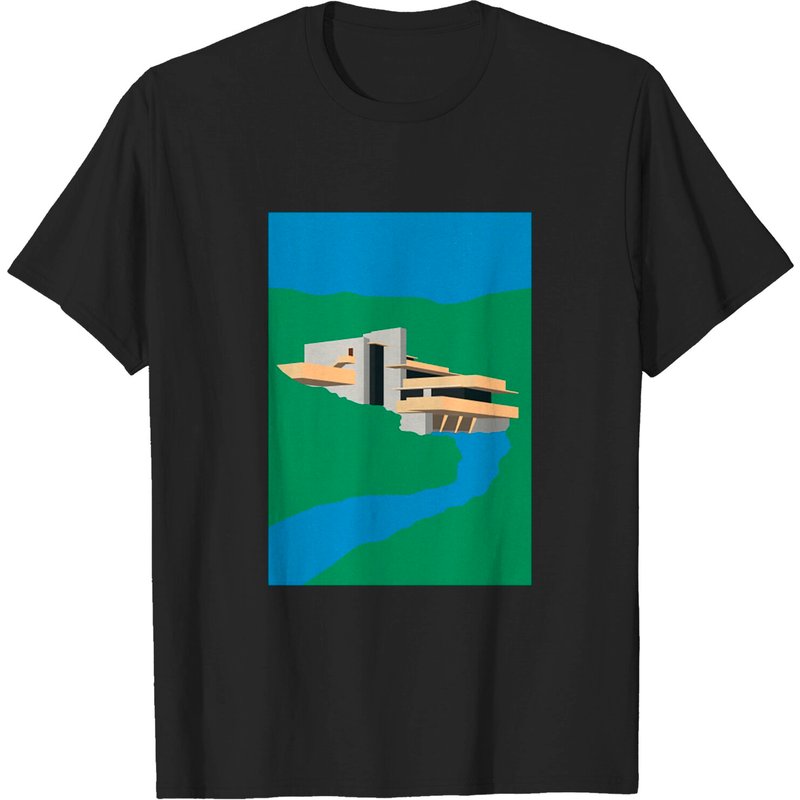 T-shirt pour hommes Frank Lloyd Wright Fallingwater House