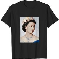 T-shirt pour hommes Queen Elizabeth en noir — T-shirts pour hommes
