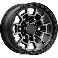 Roues KMC KM718 Summit Noires Grises Teintées 17x8.5 — Roues et jantes