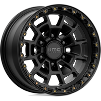 KMC Roue KM718 Summit Noir Satiné - 17x8.5 - Motif de boulon 6x139.7 — Roues et jantes