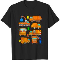 T-shirt Trash Truck Kids pour hommes - Noir