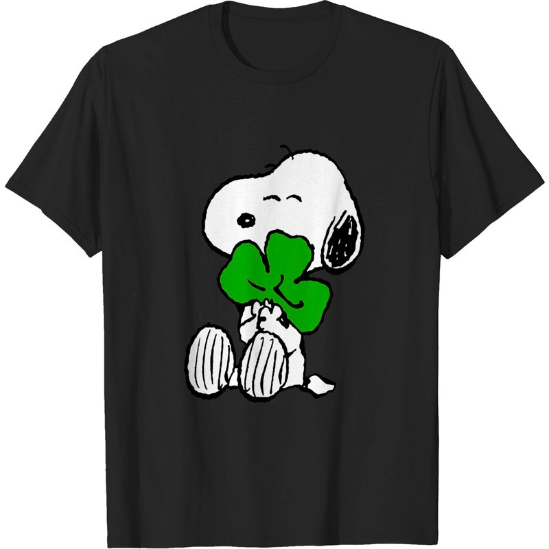 T-shirt à col rond Snoopy Shamrock Hug pour hommes - Saint-Patrick — T-shirts pour hommes