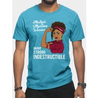 T-Shirt Indestructible Sensibilisation Multiple Myélome Guerrier Fille Noire