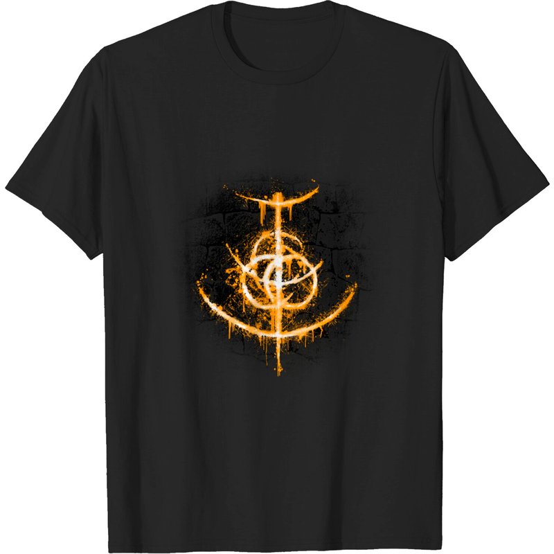 Tarnished - T-shirt Elden Ring pour hommes en noir — T-shirts pour hommes