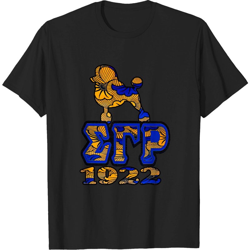 Sigma Gamma Rho African Print Poodle T-Shirt for Men — Mens T Shirts