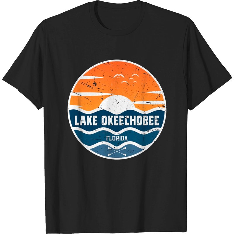T-shirt pour hommes Lake Okeechobee en noir — T-shirts pour hommes