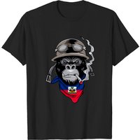 T-shirt Patriote Haïtien Motard Gorille pour Hommes