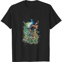 Peacock Men's Black T-Shirt — Mens T Shirts