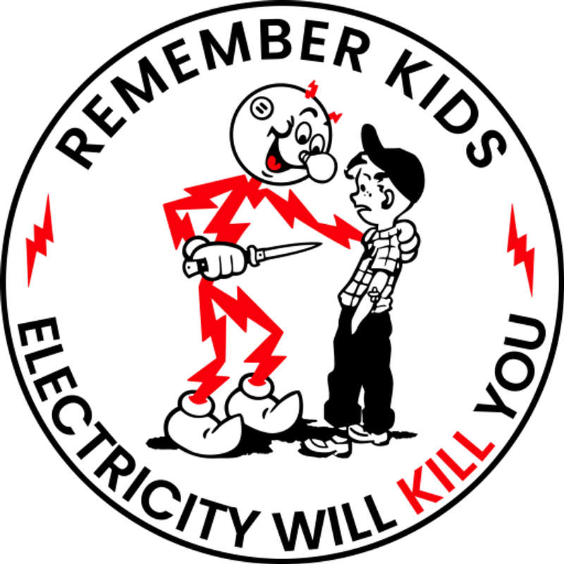 Remember Kids Electricity Will Kill You T-Shirt for Men — Mens T Shirts