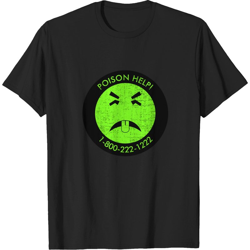 T-shirt Noir Mr Yuk Poison Help! pour Hommes — T-shirts pour hommes