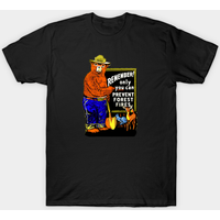 Smokey Bear 1 Men's Black T-Shirt