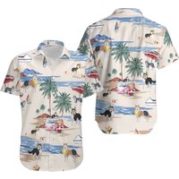 Husky Beach Summer Hawaiian Shirt for Unisex