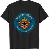 T-shirt Vintage Ranger Rick pour hommes en noir — T-shirts pour hommes