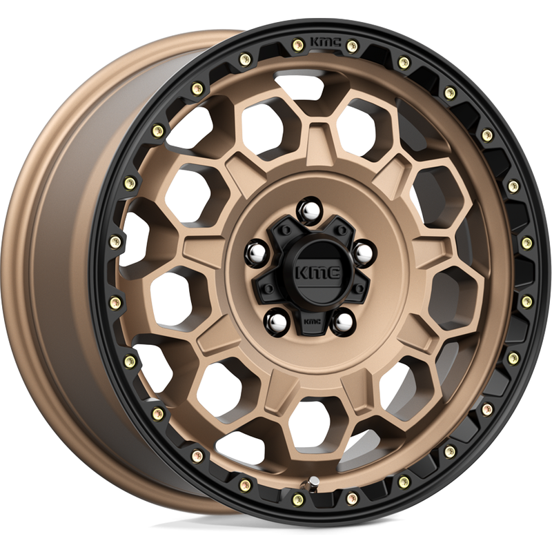 KMC KM545 Trek Bronze w Black 17x8 Rims 6x139.7 Bolt Pattern — Wheels & Rims
