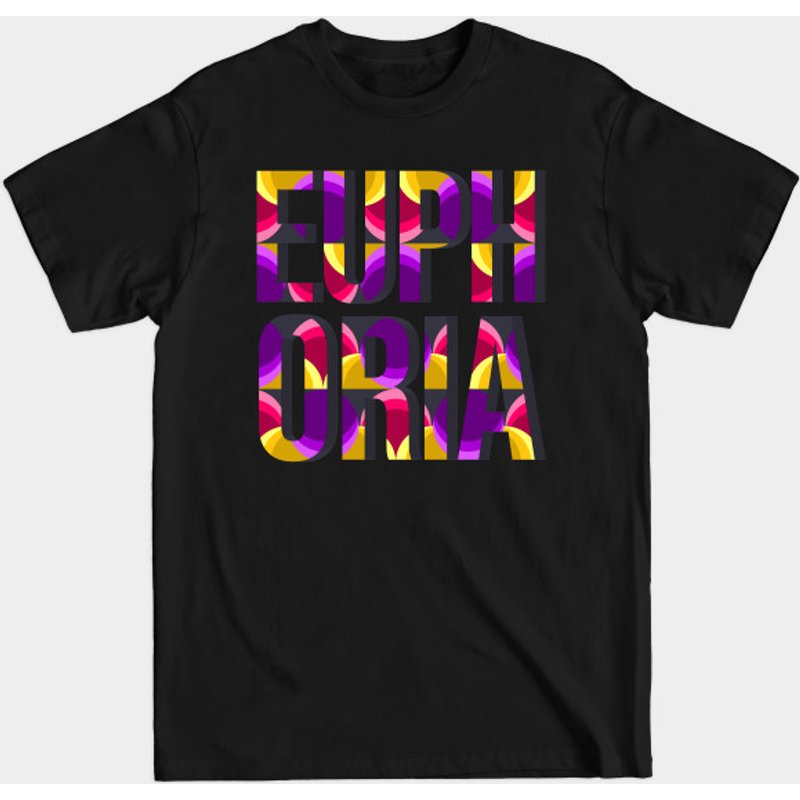 T-shirt pour hommes Euphoria Pattern V12 en noir