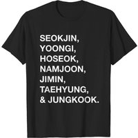 BTS Names Men's T-Shirt in Black