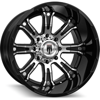 American Truxx AT154 Bomb Gloss Black Machined Wheels - 20x12 -6x135