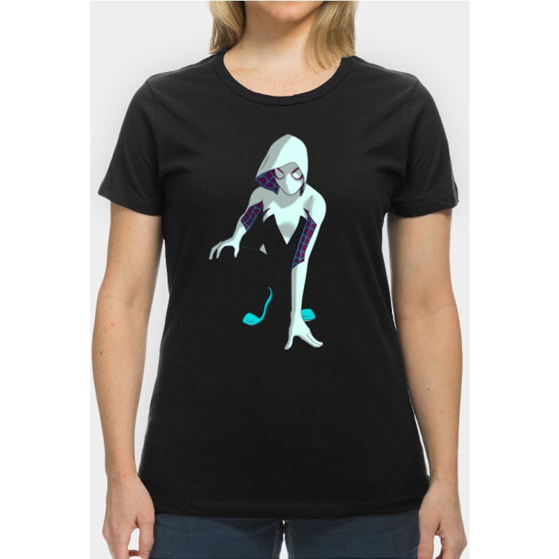 T-shirt pour hommes Spider Gwen en noir — T-shirts pour hommes