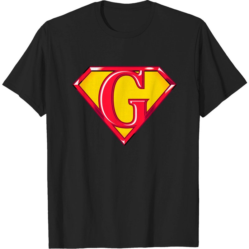 Super G - T-shirt Superman pour hommes en noir