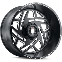 American Truxx AT1904 Cosmos Black Milled Wheels - 22x12 - 6x135 — Wheels & Rims